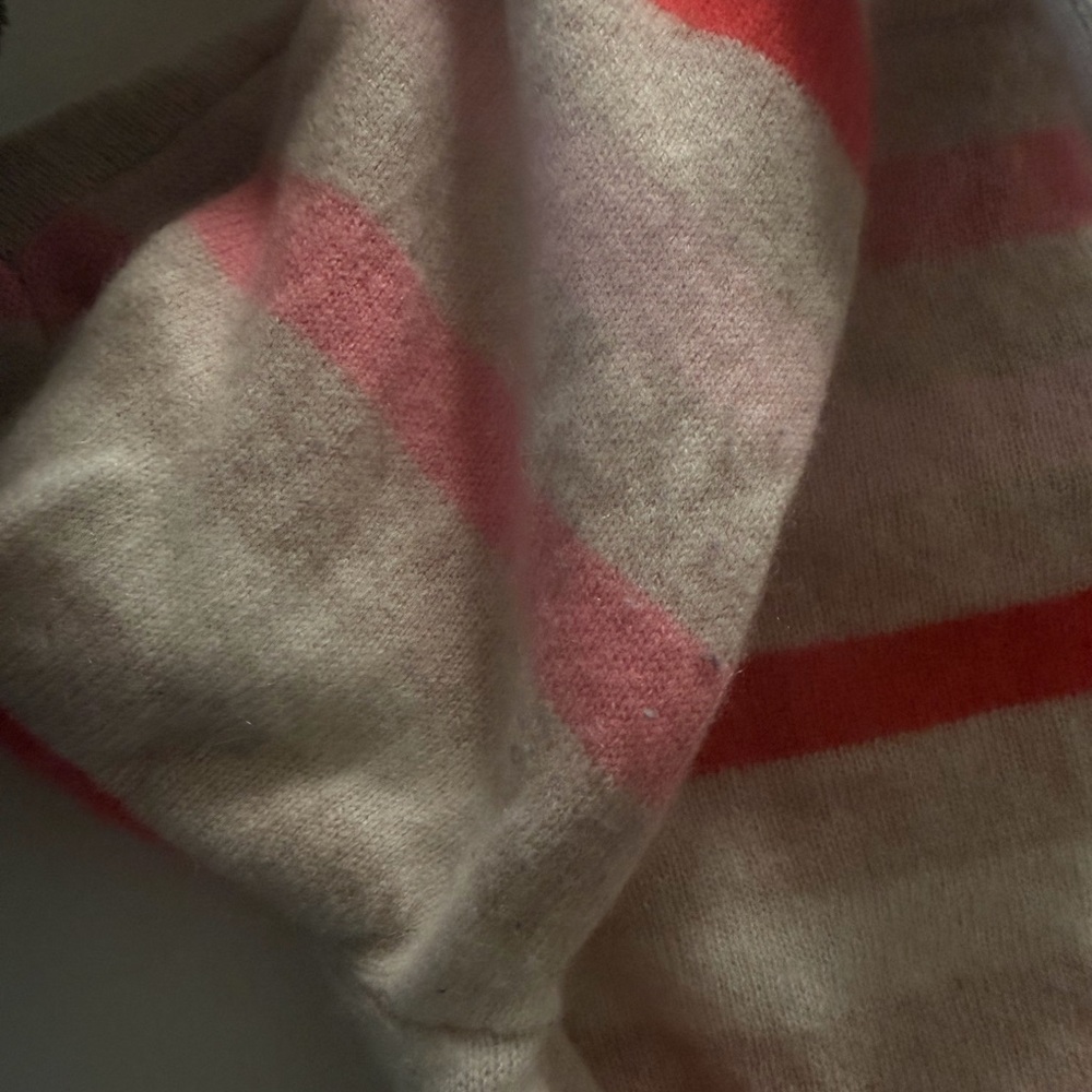 100% Cashmere Charter Club Striped Sweater – Pink & Red – XS - Picture 6 of 6